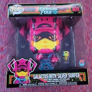 Funko Pop Marvel Galactus with Silver Surfer Black Light 10" Vinyl Figure